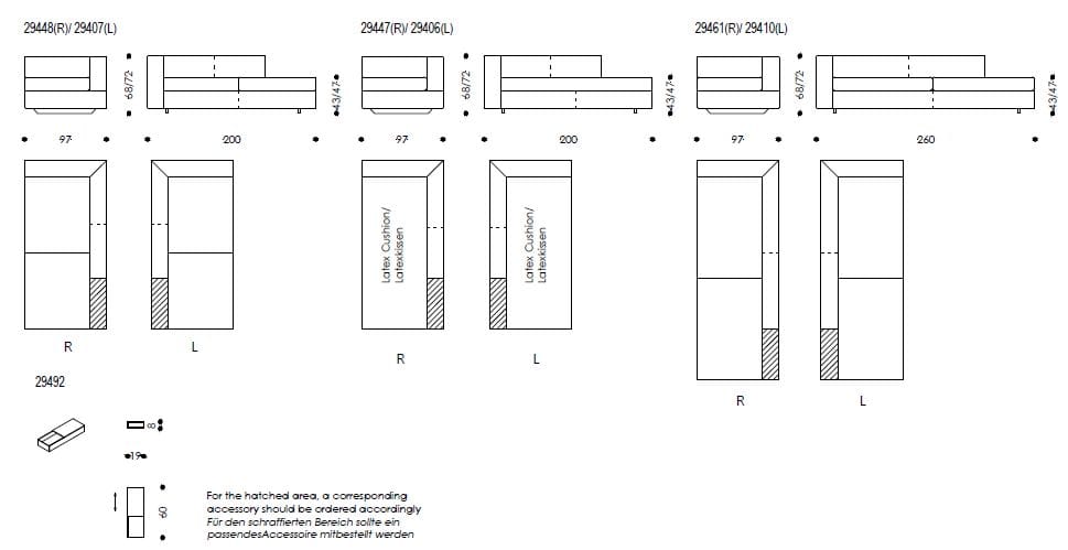 Модульный тканевый диван с полуостровом Wittmann CAMIN REVISITED ARCH-00118798 - Вид №12