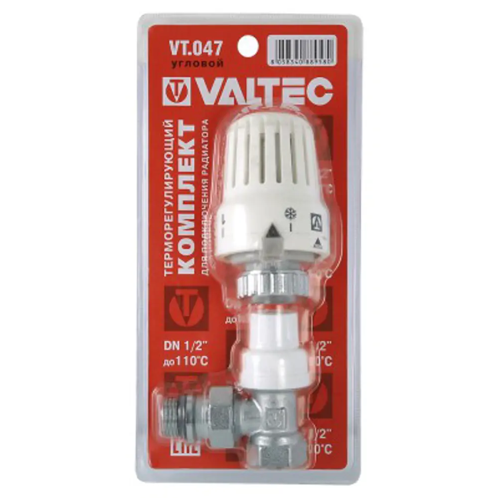 Термостатический клапан для радиатора угловой Valtec 1/2" нержавеющая сталь 82576082 STLM-2205110 