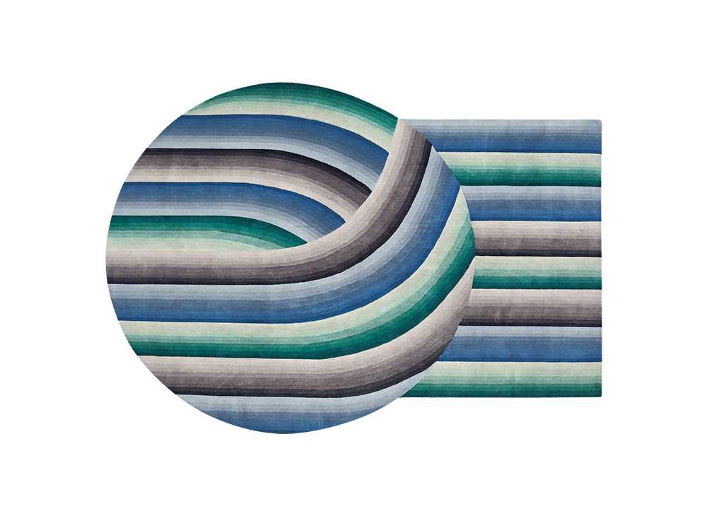 100490 Ковер Blue GAN Round Mirage