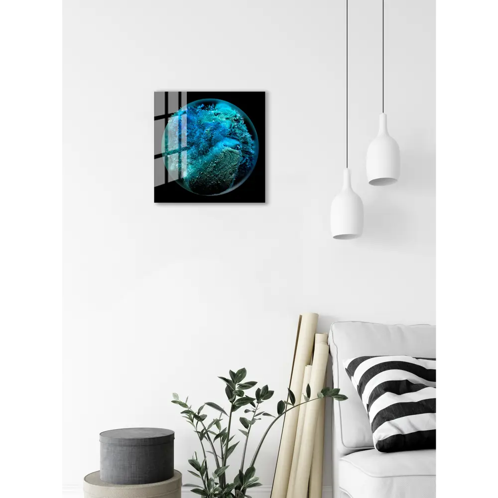 Картина на стекле «Космо» 40x40 см цвет бирюзовый 82977321 STLM-2106126 ARTABOSKO  - Вид №4