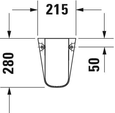 08571700002 Полупьедестал для раковины овальная Duravit D-Code - Вид №4