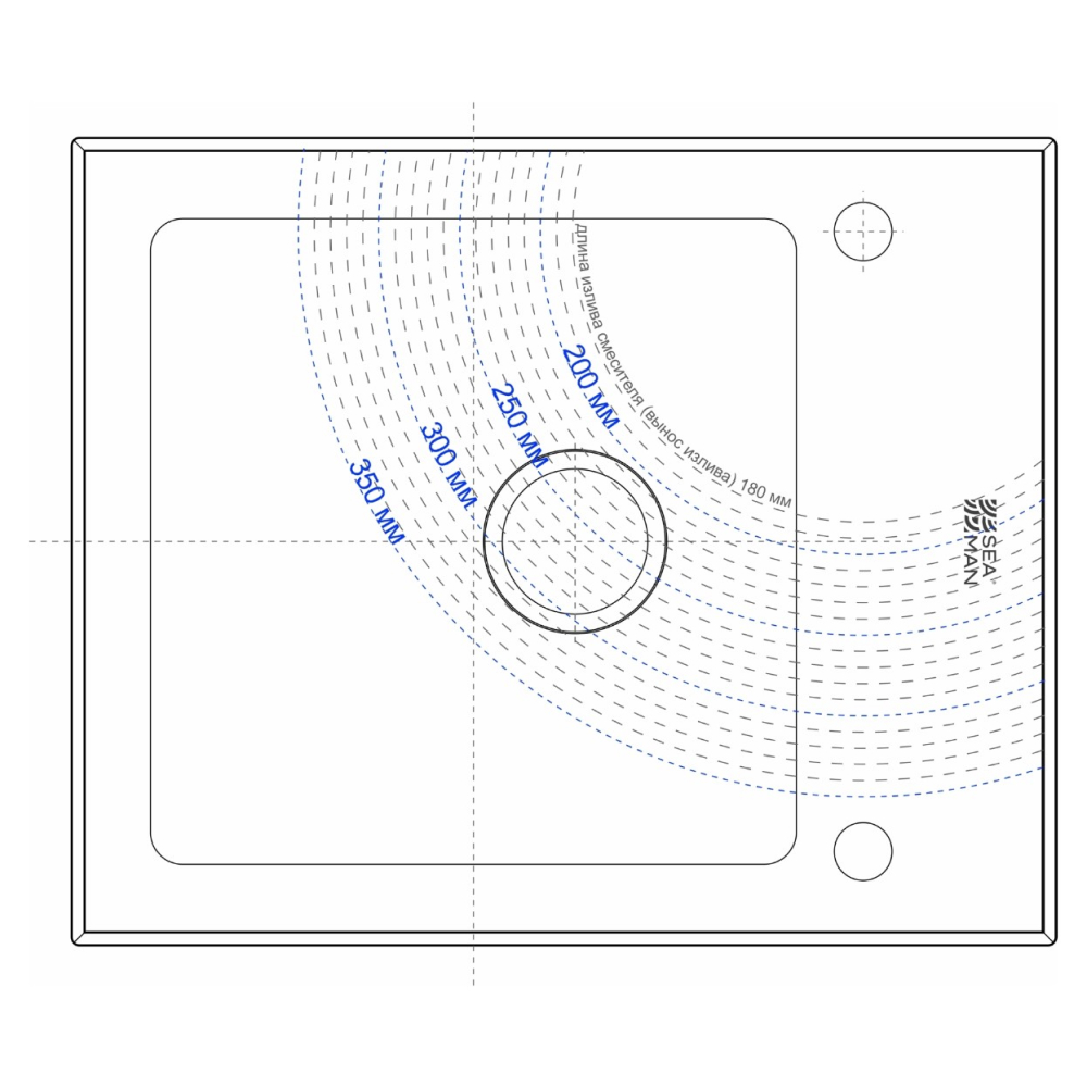 Кухонные мойки Eco Glass SMG-610W-Gun.B SEAMAN  - Вид №6