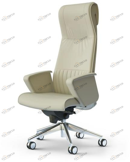 Ares Line Кресло руководителя с регулируемой высотой в коже в классическом стиле с 5-ю спицами и подлокотниками Parlament sun-id-1483626