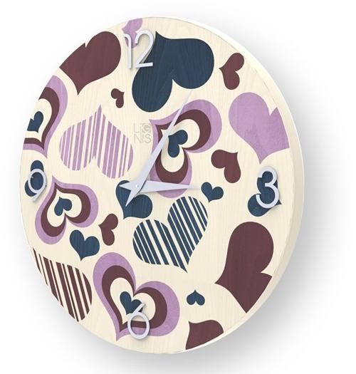 LIGNIS® Настенные часы из инкрустированного дерева Dolcevita love 10.039 / 10.117 - Вид №1