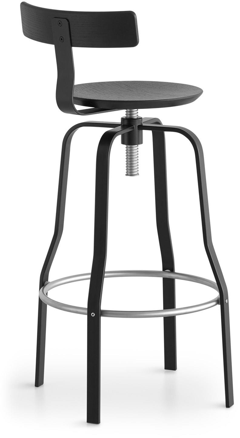 Lapalma Высокий табурет из стали и дерева со спинкой Giro 106s - Вид №2