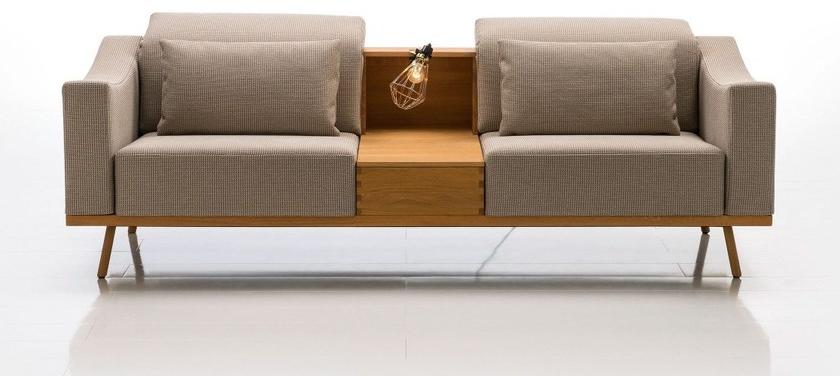 brühl 2-местный тканевый диван с полкой для журналов Deep space sun-id-1427185 - Вид №1