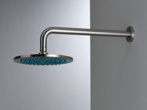 Круглая душевая головка из нержавеющей стали с кронштейном