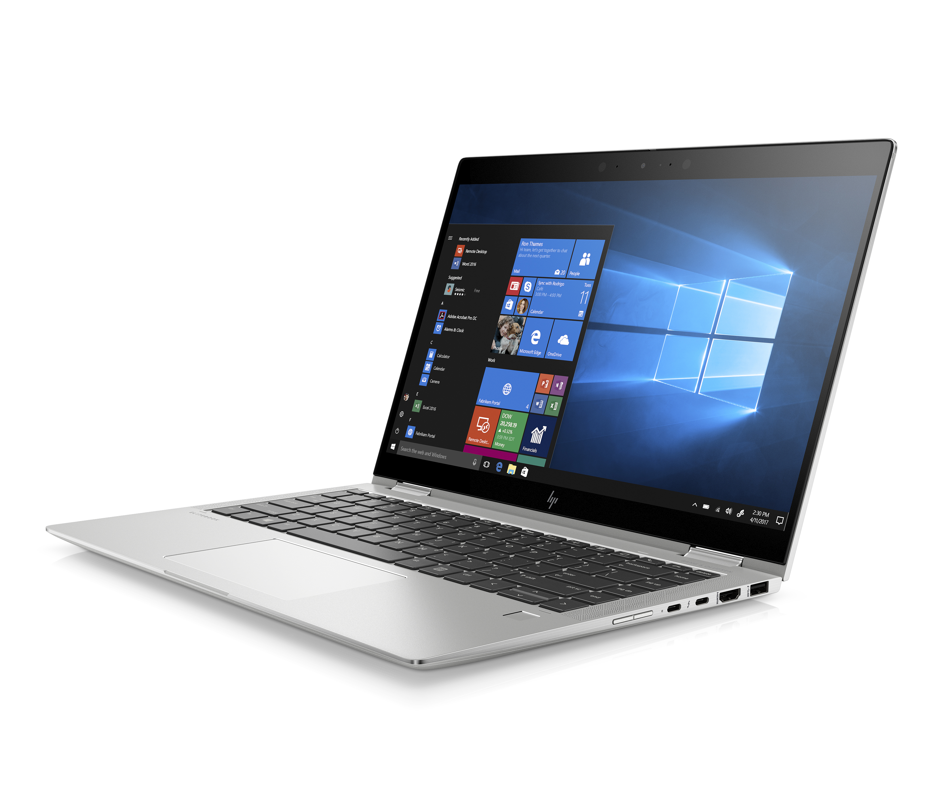 7KP91EA#ACB elitebook x360 1040 g6 14"(1920x1080)/touch/intel core i5 8265u(1.6ghz)/8192mb/256ssdgb/nodvd/int:intel hd graphics 620/67whr/war 3y/1.35kg/metallic grey/w10pro + 1000 nit sure view, no pen HP Santreyd  - Вид №1