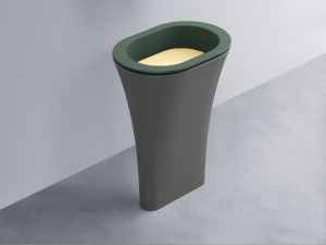 AMLA65-MU+AMPILO-CN+AMCOLO-CM Раковина Amedeo Ovale отдельностоящая cielo Enjoy + Amedeo