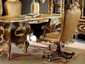 Modenese Gastone Кресло исполнительное вращающееся с 5 спицами на колесиках Villa venezia