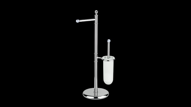 FS635 Стойка напольная с бумагодержателем и с ёршиком из матового стекла h 69 см. bagno&associati Complementi Bagno & Associati