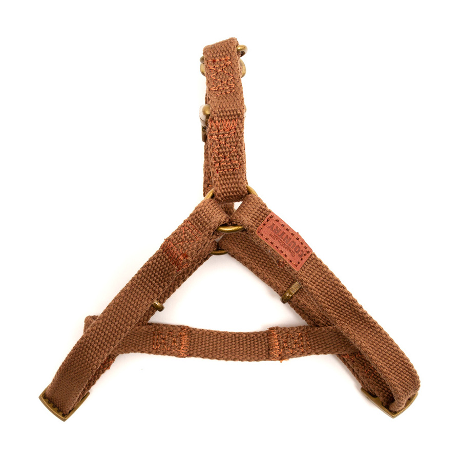 ПР0048474 Шлейка для собак Canvas 20мм (обхват 50-65см) коричневая Great&Small 