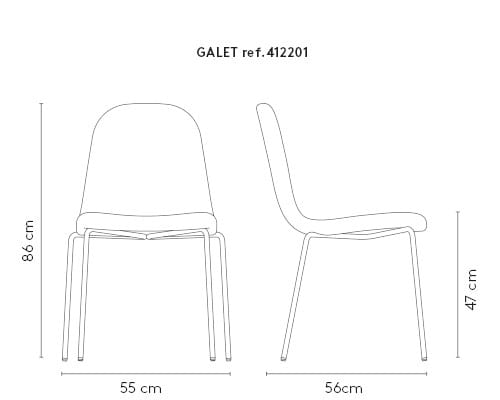 Мягкий штабелируемый стул MOBLIBERICA Galet ARCH-00090738 - Вид №3