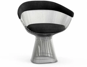 KNOLL Стул из стали с подлокотниками Platner