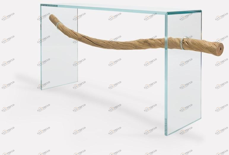 MORADA Прямоугольная консоль из дерева и стекла Wildbeach Wildbeach co