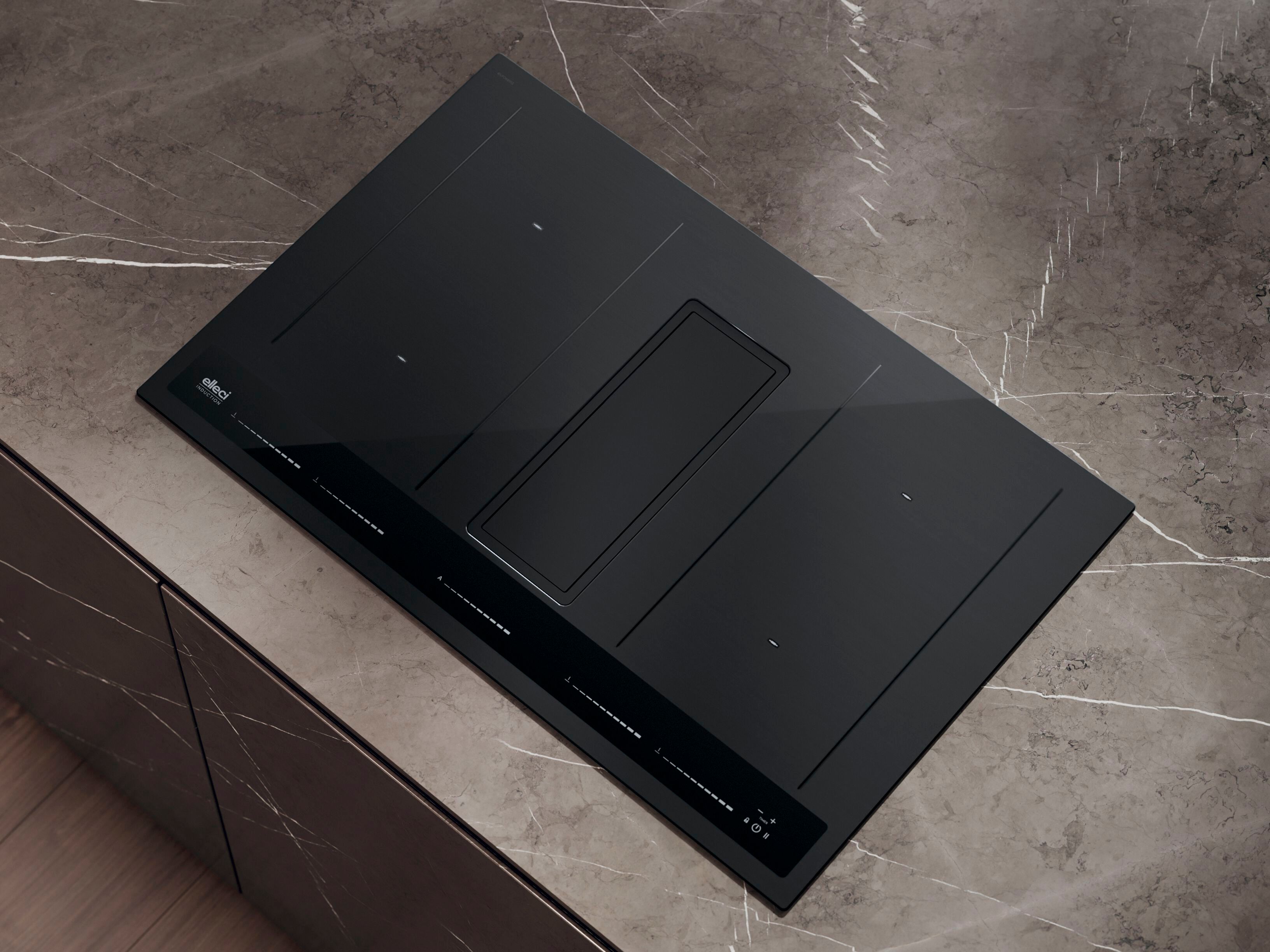 Керамическая индукционная плита со встроенной вытяжкой Elleci элитная кухня ARCH-00024086