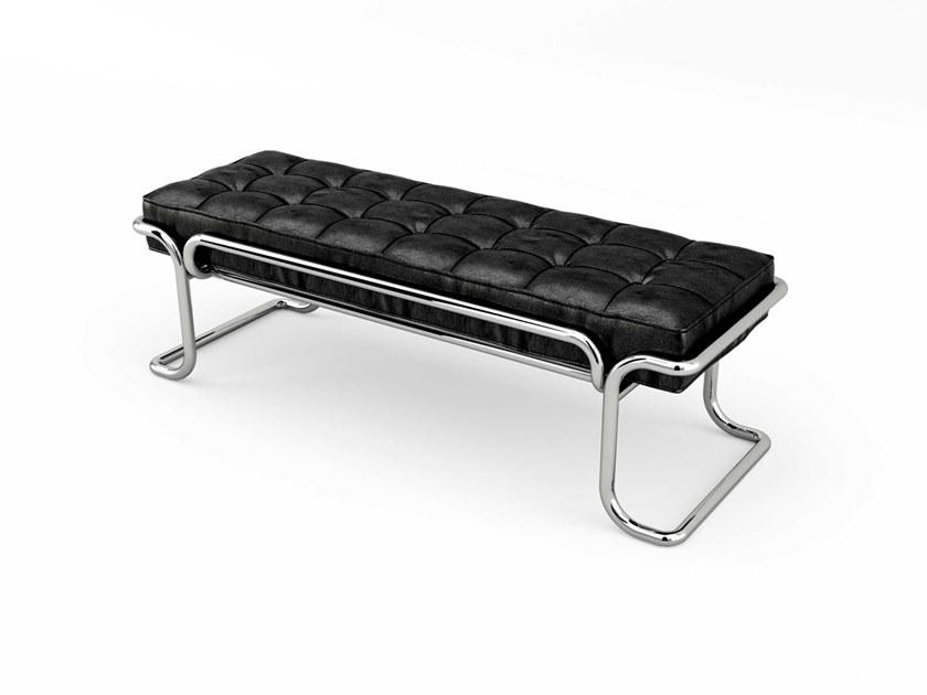 Prieto Studio Кожаная скамейка с алюминиевой конструкцией Lotus Lot004 - Вид №4
