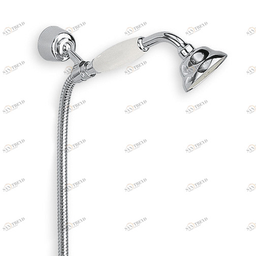 CRIPD686 Регулируемый держатель для ручного душа с ручным душем против известкового налета и гибким шлангом Cristina Rubinetterie 