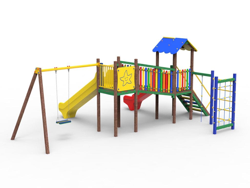 Рециркулированная пластиковая игровая структура EUROCOMITALIA COMBI SLIDE ARCH-00152424 - Вид №1