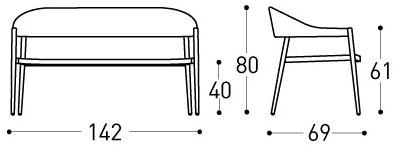 Varaschin 2-местный садовый диван из технической ткани Clever 229d2 - Вид №4