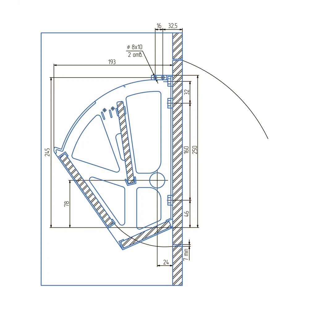Механизм для обувниц Левша 2 секции пластик цвет белый STLM-2052463 - Вид №2