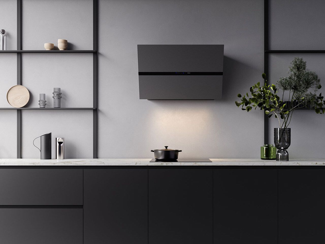 Настенный стальной вытяжной вентилятор с активированным углем Falmec дизайн ARCH-00098273