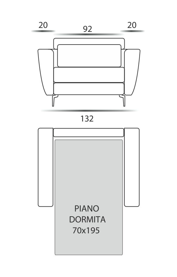 Диваны Divano 2 Posti Spaziorelaxitalia  Brando Letto Brando Letto Divano 2 Posti - Вид №6