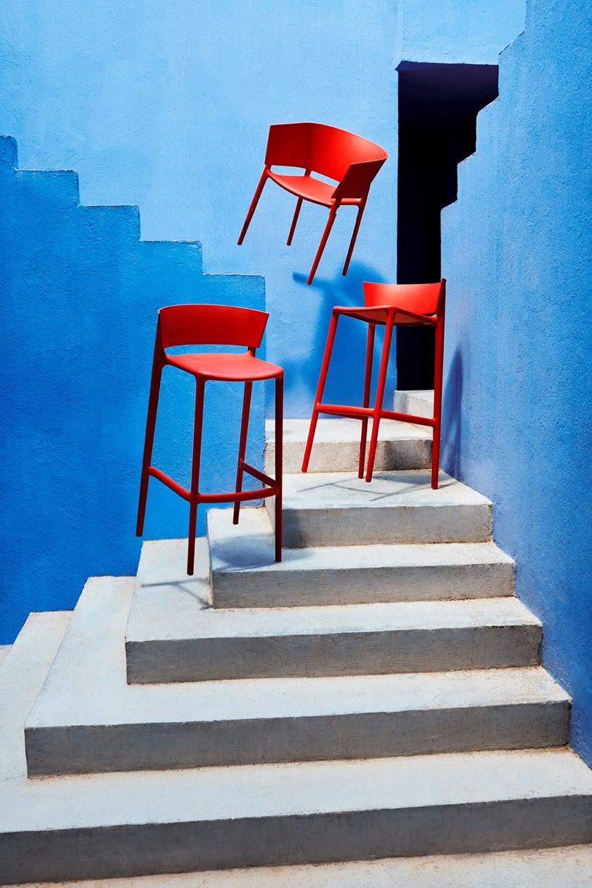 VONDOM Барный стул из полипропилена с подставкой для ног Africa sun-id-1492072 - Вид №7