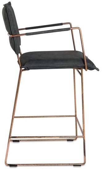 Jess Высокий кожаный табурет-санки с подлокотниками Norman sun-id-1452772 - Вид №3