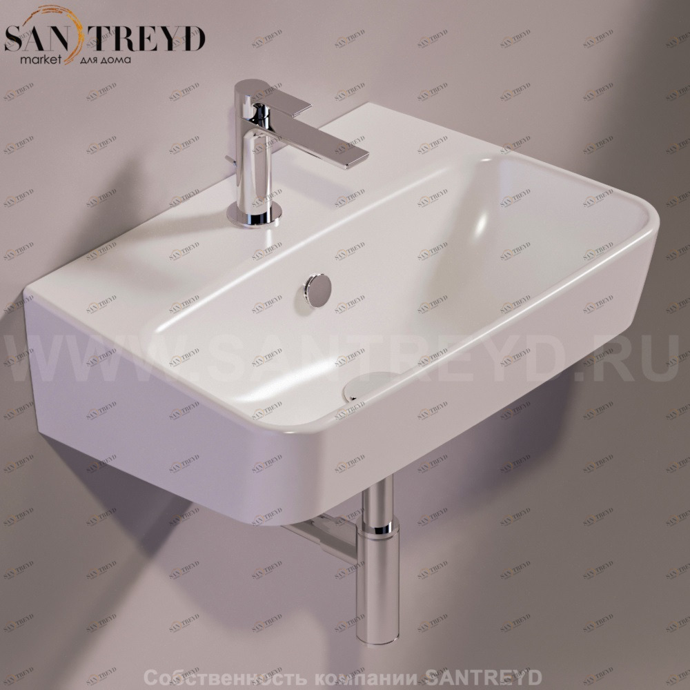 DE14BIANCO Подвесная раковина настенная прямоугольная Simas Degrade белая