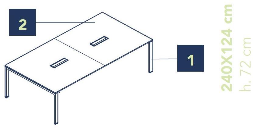 Bralco Стол для переговоров из фанерованной древесины Glider sun-id-1432888 - Вид №3