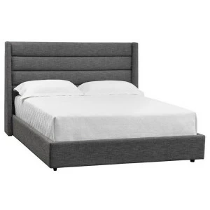 Кровать двуспальная 160х200 серая Clement ICON DESIGNE ДИЗАЙНЕРСКИЕ 177962 Черный