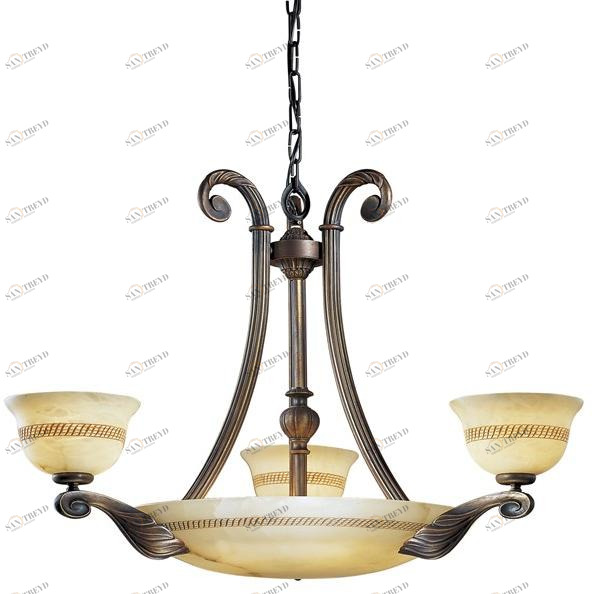Possoni Illuminazione Люстра из ржавчины с алебастром Vivienne 2500/3+6 