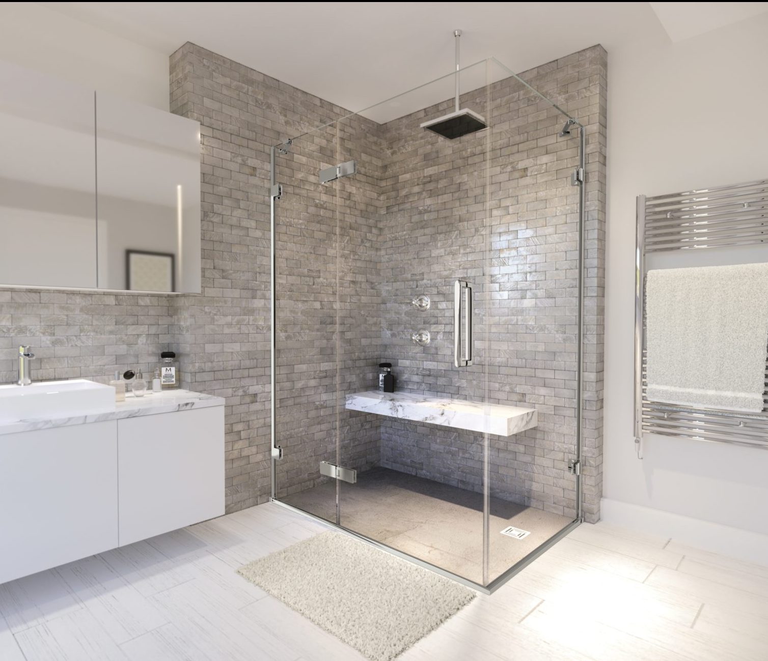 Дверь душевая для установки с боковой панелью GHC900H L или R Merlyn Arysto Хромированный 