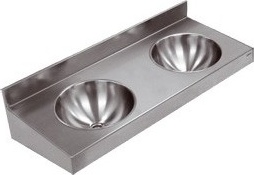 SN0200CS Двойной умывальник из нержавеющей стали настенный mediclinics 