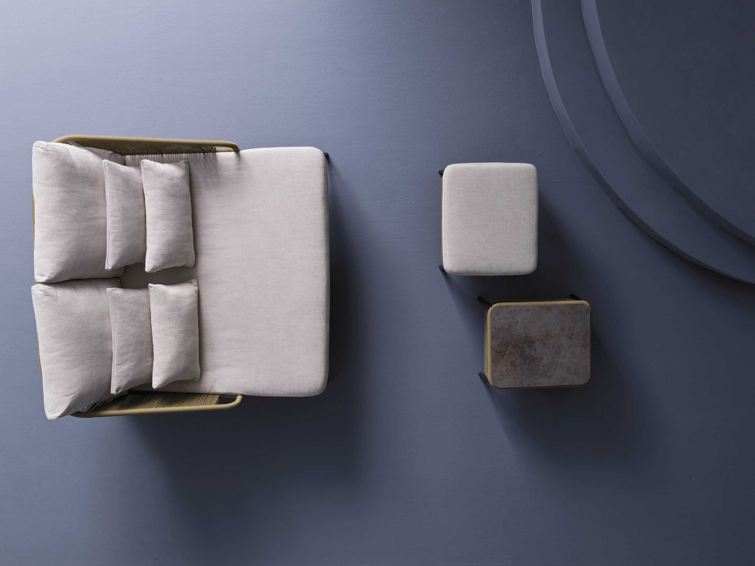 Прямоугольный садовый пуф из синтетического волокна Varaschin крикет ARCH-00124999 - Вид №2