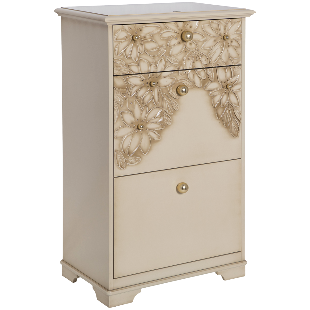 11621 Комод Терра-3 (с 3-мя ящиками) Айвори Мраморное золото BOGACHO 4627196590298 - Вид №1