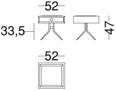 Vibieffe Тумбочка квадратная с ящиками 1500 swing sun-id-1501310 - Вид №2
