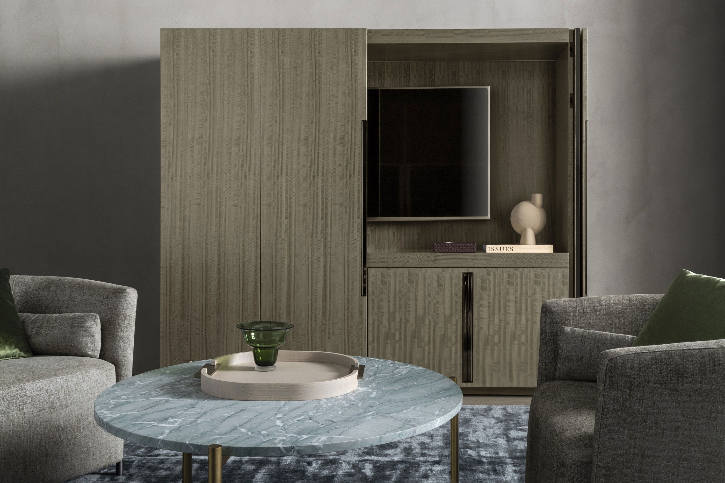 Выдвижной эвкалиптовый ТВ-шкаф OAK Metronome ARCH-00119397 - Вид №6