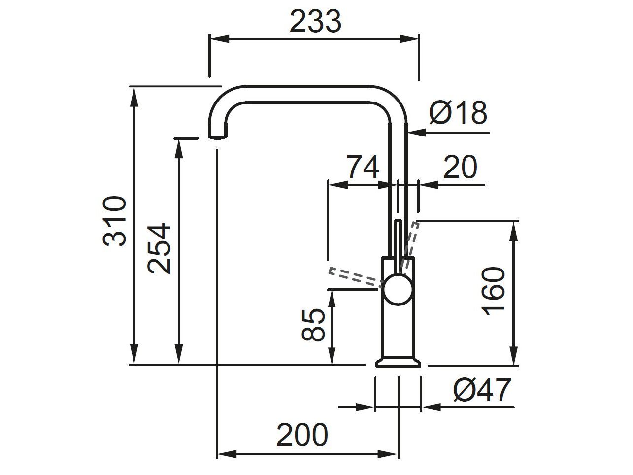 Однорычажный смеситель для кухни с поворотным изливом Elleci Elite Kitchen ARCH-00030064 - Вид №5