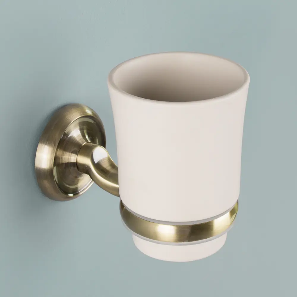 Стакан для зубных щёток Antico подвесной металл цвет латунь VERRAN STLM-2123967 - Вид №1