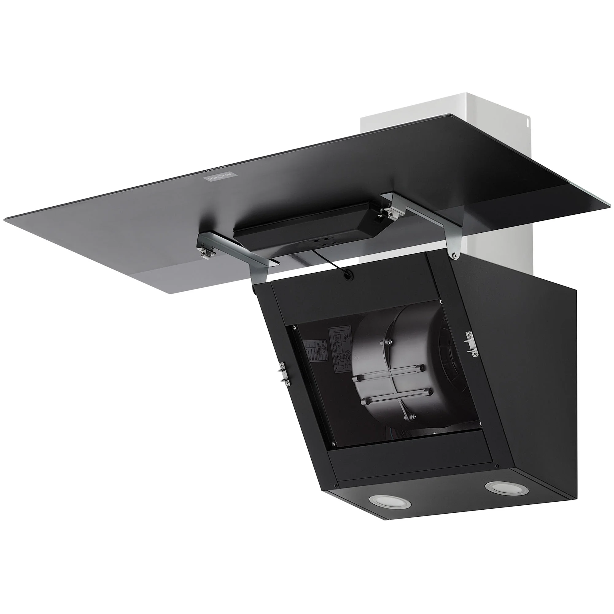 9214333 Вытяжка наклонная KRONA KRISTEN A 900 black S черный/серебристый KRONA1 STDN-0011305 - Вид №3