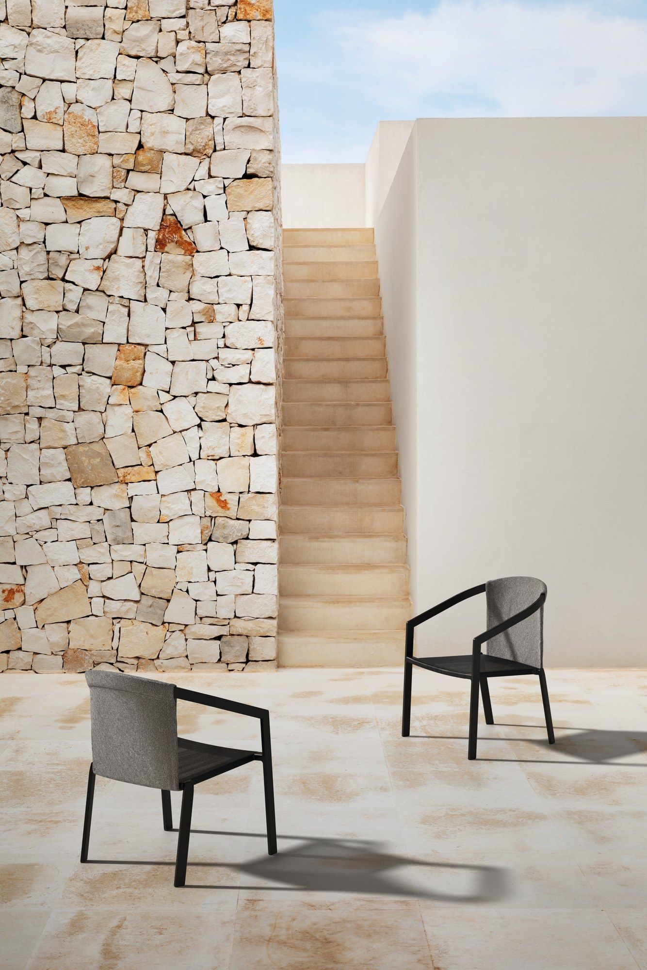 Алюминиевый стул с порошковым покрытием с подлокотниками MY YOUR Push ARCH-00070265 - Вид №3