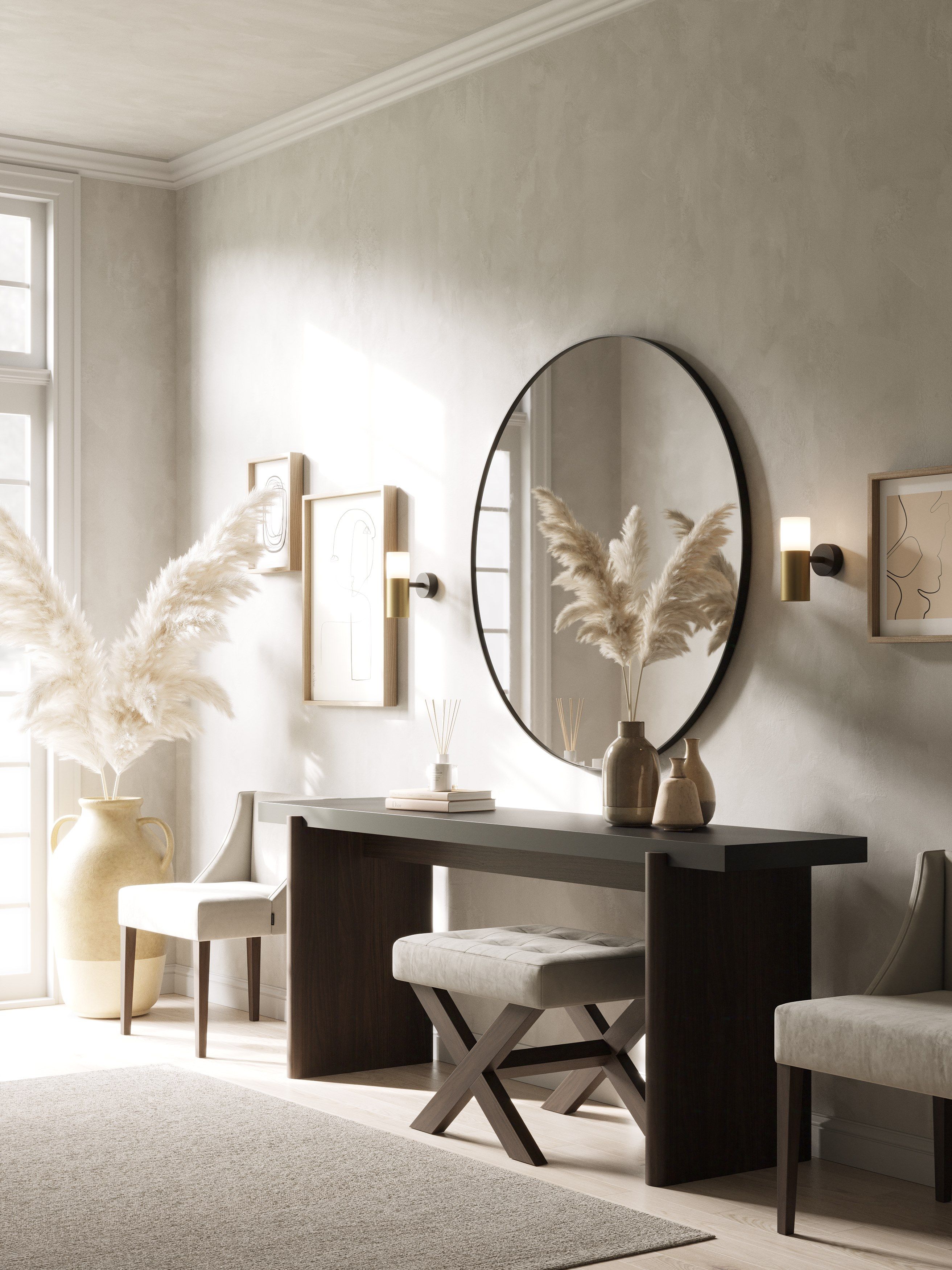 Прямоугольная консоль из грецкого ореха Stylish Club Natur ARCH-00142230 - Вид №4