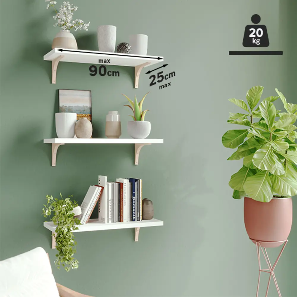 SPACEO Кронштейн деревянный для полок с лакированной отделкой 85002138 STLM-1097023 - Вид №3