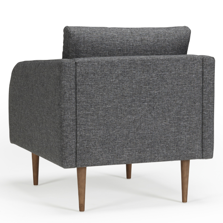 Кресло Hugo с ножками из дуба/грецкого ореха, темно-серое Kragelund 37001248248 - Вид №4