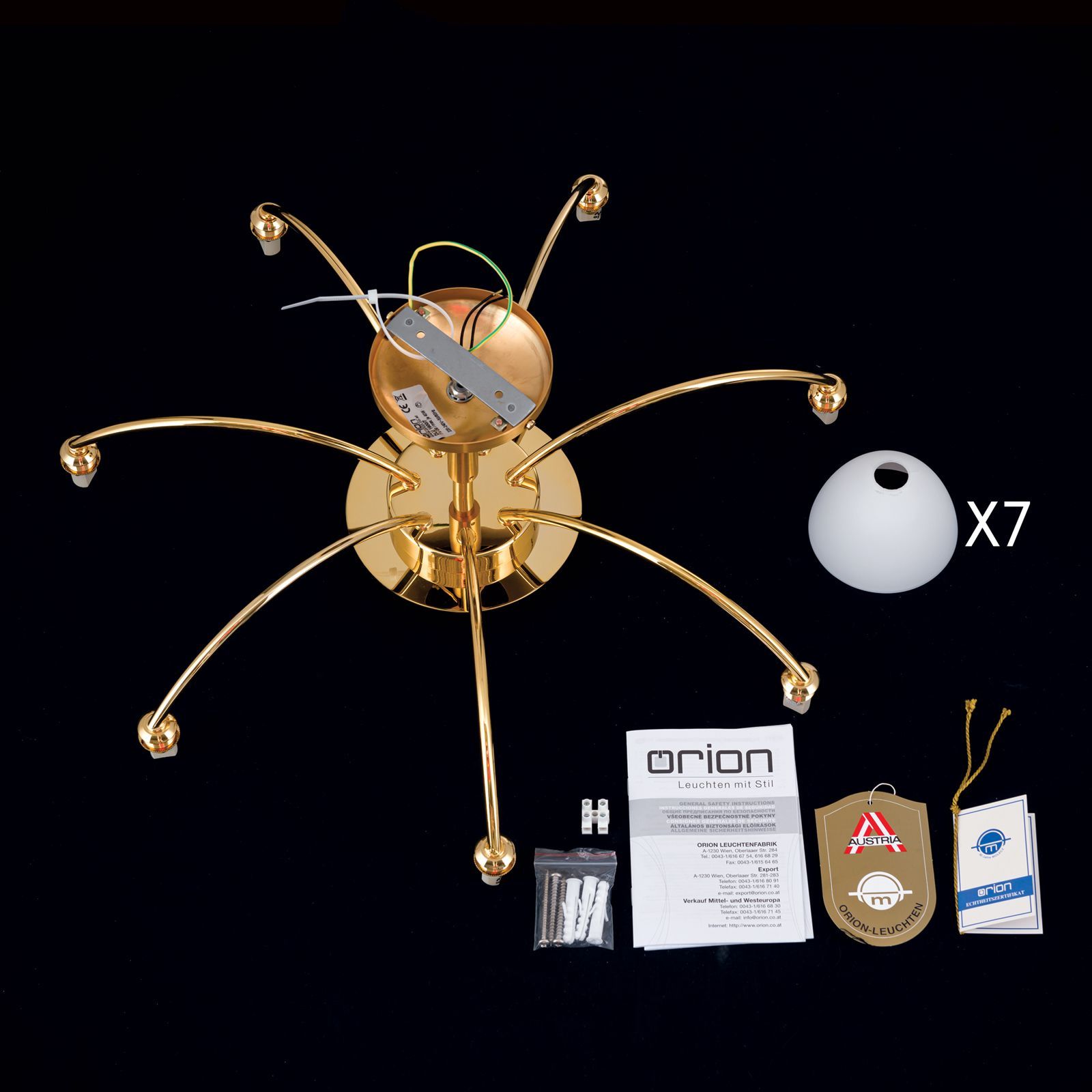 Потолочный светильник из опала и латуни Orion Opaldesign ARCH-00135492 - Вид №5