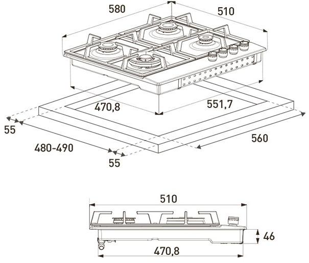 Grundig Газовая плита  7751688358  - Вид №1