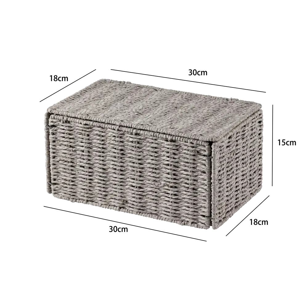 Корзина с кр 18X15X30см св. сер с раздел 89453513 STLM-2012368 KONSENSA 