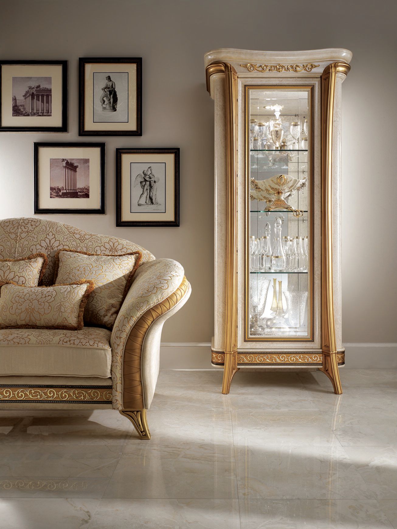 3-местный классический стиль ткань Капитон диван Arredoclassic Мелодия ARCH-00091118 - Вид №1